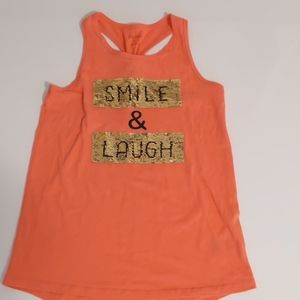 Tank with flip sequins